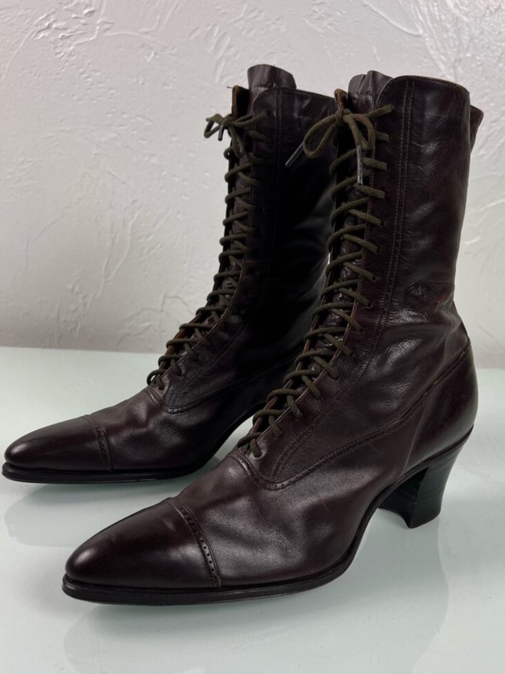 Vintage Eduardian style 1880-1910 lace up boots by Smith Columbus Ohio